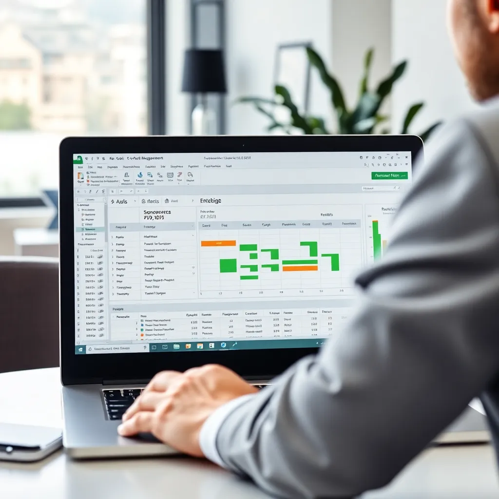 Excel werkblad met Nederlandse bedrijfsgegevens en formules